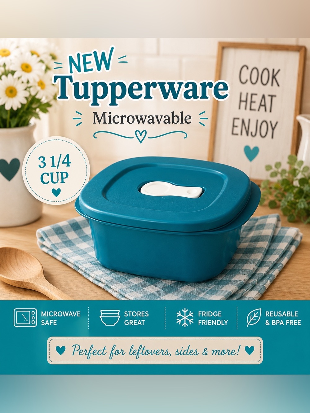 NEW Tupperware rectangular 3 1/4 cup